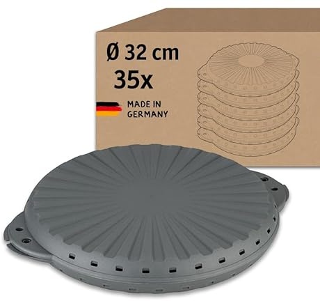 Koziol MOVE PIZZA 32 Lot de 35 boîtes à pizza réutilisables en plastique réutilisables incassables Passe au lave-vaisselle Diamètre 32 cm