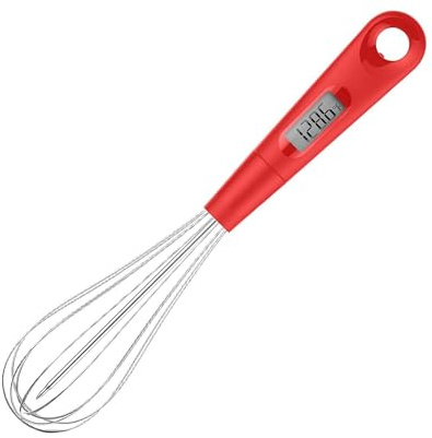 Schneebesen Thermometer, Küchenthermometer, Mit Abnehmbarer Temperatursonde, Zum Backen Von Schokolade Karamell Zucker BBQ