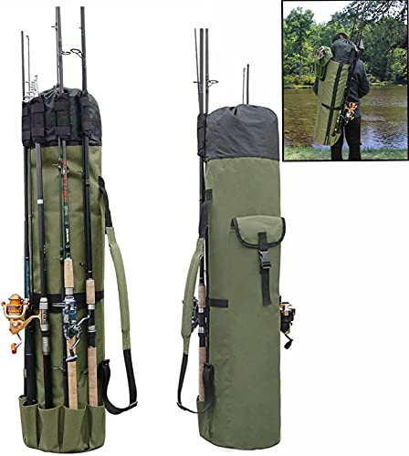 Shaddock Sac Souple de Transport de Canne à pêche et Bobine (Vert Armée)