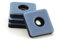 16 Stück Teflon-Möbelgleiter 25 mm x 25 mm – 5 mm dick inkl. Schraube 3,5 mm x 20 mm | PTFE-Beschichtung | Teflongleiter | Möbelgleiter | Stuhlgleiter Graublau