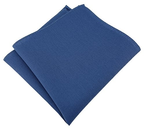TigerTie - Pochette de grande qualité en 100 % coton de couleur unie – Pochette de 26 x 26 cm., bleu foncé, Taille Unique