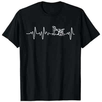 Herzschlag Drummer Schlagzeuger Geschenk Schlagzeug T-Shirt