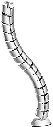 RICOO Kabelkanal für höhenverstellbarer Schreibtisch Universal Kabel Management Kabelführungssystem Z0102-S Länge 74 cm Flexibel Wirbelsäule Kabelrinnen Leitungskanal Kabelschlauch Kabelführung