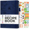 Clever Fox Rezeptbuch - Machen Sie Ihr eigenes Familienkochbuch, leeres Kochjournal zum Eintragen von Rezepten, A5 Hardcover, Platz für 60 Rezepte - Dunkelblau (Englisch)