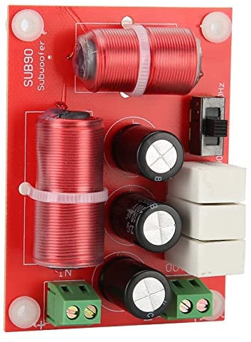 120W Pure Bass Frequency Divider 3 Way Audio Speaker Crossover Filter for 4‑8in Speaker Supplies with High Analytical Power 800Hz/1000Hz Ajustable Frequency
