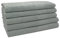 ZOLLNER 5er Set Saunatücher in 70x180 cm - saugstarke Handtücher in grau - mit praktischem Aufhänger - mit edler Streifenbordüre - waschbar bis 60°C - Baumwolle - Hotelqualität