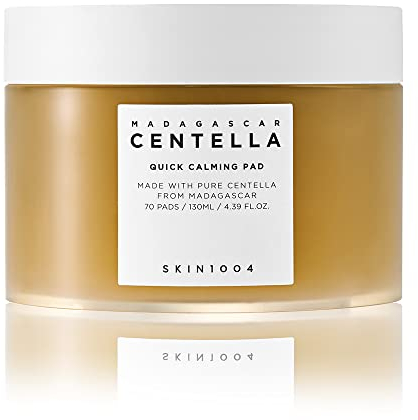 SKIN1004 Madagascar Centella Quick Calming Pad 70ea, 130 ml, schnell beruhigende Wirkung, beruhigend für empfindliche Haut