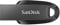 SanDisk 64GB Ultra Curve USB 3.2 Flash Drive, USB Stick, memory stick up to 100 MB/s read speeds, RescuePRO data recovery software, keyring loop, Black