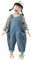 ACMEDE Salopette di Jeans Bambina Loose Tuta Lavorata a Maglia Morbida in Cotone da Bambino Neonato Primavera Autunno Casual Denim Salopette in Jeans per Neonate Bambine Salopette (Blu, 18-24 Mesi)