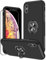 KRAFTCARE Case Compatible for iPhone X and XS with Kickstand Ring and Screen Protector, Shockproof and Anti Scratch Magnetic Built-in Ring Stand Case Compatible for iPhone X/XS - Black