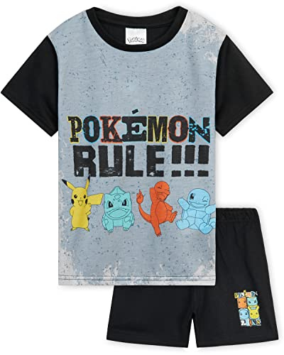 Pokemon Boys Short Pyjamas Set, Breathable Lounge Wear - Gifts for Boys