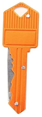 Schlüsselanhänger Messer Schlüssel Schlüsselmesser kleines Taschenmesser Camping (Orange)