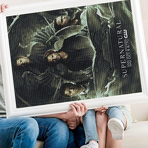 PAWCA Diamond Painting, Supernatural DIY 5d Diamant Painting Bilder, Diamant malerei Kits Malen nach Zahlen Wohnzimmer Bilder für die Inneneinrichtung（Runder Diamant50x60cm）