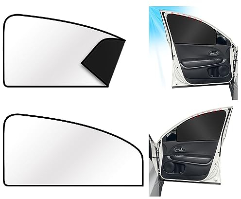 URAQT Parasol Coche Lateral, 2pcs Parasol Ventana Coche con Imanes, Parasol Coche Infantil Lateral Fácil Instalación, Cortinas Coche para Boquear los Rayos UV y Calor para Bebe Niños Adulto Mascotas