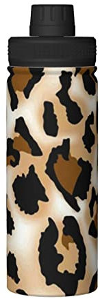Leopard Bouteille d'eau isotherme de 532 ml, idéale pour le travail, la gym, le sport, les voyages