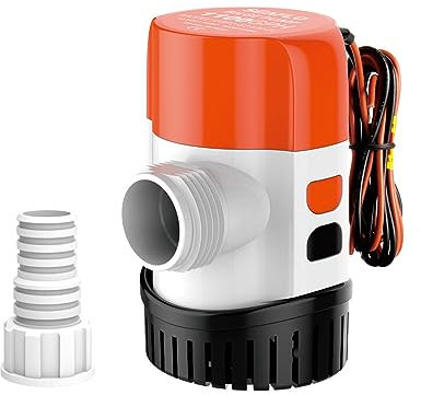 LIGHTEU®, Pompa di sentina non automatica DC 12V SERIE 13A Pompa acqua sommergibile 600GPH per imbarcazioni marine yacht caravan giardino esterno SFBP1-G600-13A