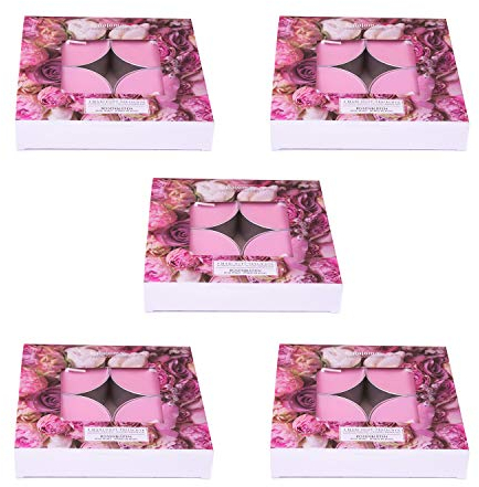pajoma Maxi Teelichte Rosenblüte, 20er Pack (5 x 4er Pack Maxi Teelichte)