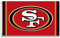 Arbinger 49ers Flagge San Francisco Team SF Banner 90 x 150 cm mit zwei Metallösen für Garage Man Cave Wanddekoration strapazierfähiges 150D Polyester