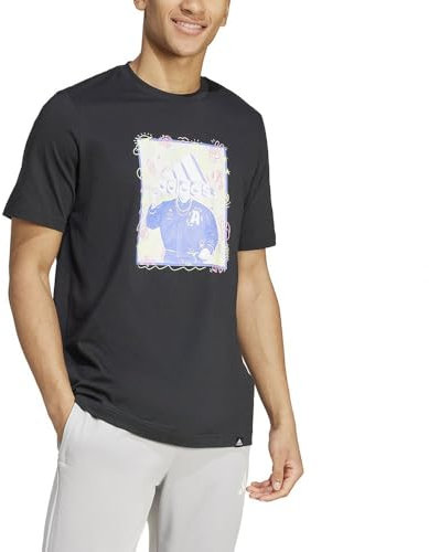 adidas Herren Doodle Graphic Tee, Black, M