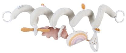 NOUKIE'S - Spirale D'activité Bébé Popsie, Gigi & Louli - Jeu Éveil en Veloudoux - À Installer sur Lit, Parc de Jeu, Siège Coque 0+, Poussette