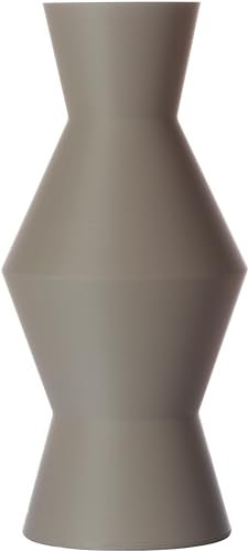 3D Vase Dekovase Auri 30cm Bodenvase Deko Vase Pampasgras Trockenblumen (Hellgrau)