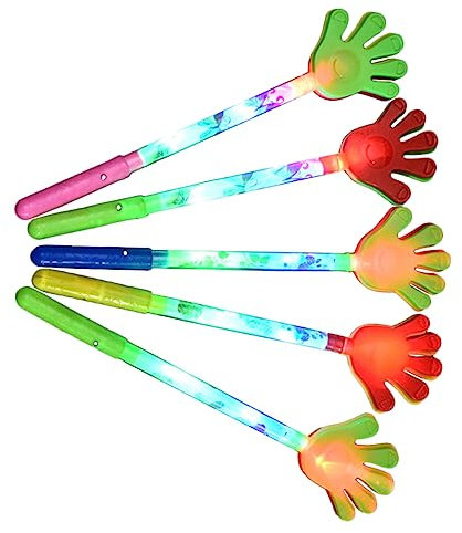 Angoily 5 Piezas Palmoteo Aplauso De Cinco Dedos Accesorio De Concierto Palmada Luminosa Aplauso De Las Palmas De Las Palmas De Las Aplauden El Plastico Brillar Aplaudir Niño