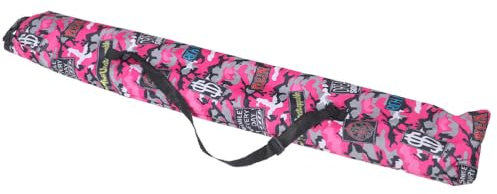 POPETPOP Sac de canne à pêche portable en tissu Oxford rose pliable, rose, 130.00X19.50X0.20CM