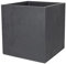 EDA - Vaso quadrato 50 cm Basalto 57 L - Decorazione finto cemento - Doppia parete - Area di ritenzione idrica - 49,5 x 49,5 x 49,5 cm - Grigio antracite