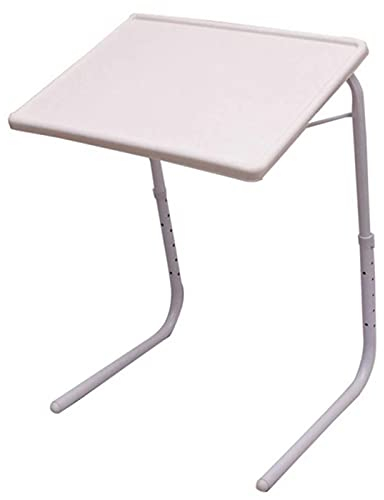 MaGiLL Juego de 2 mesas con Bandeja para TV, Mesa con Bandeja para TV Plegable Ajustable para Comer, 6 Alturas y 3 ángulos, Bandeja para Cena para computadora portátil en la Cama y el sofá