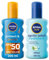 NIVEA SUN - Routine Protection Solaire - Spray Solaire Protect & Bronze FPS 50 + Après SoleilHydratant - Contre UVA/UVB - Rafraîchit & Apaise - Teint Hâlé - Pro-Mélanine, Aloe Vera Bio - 200 ml x 2