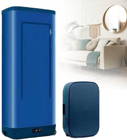 Asciugatrice - Asciugatrice Riscaldata Da 850 W, Design A Scatola, Riscaldamento A Temperatura Costante, Tempi Di 30-180 Minuti, Adatta Per Asciugare Maglioni, Jeans, Magliette,DarkBlue