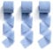 MORSUNBELA Chiffonband Blau 3,8cm Schleifenband Hochzeit Geschenkband Stoffband Fransen Dekoband Seidenband