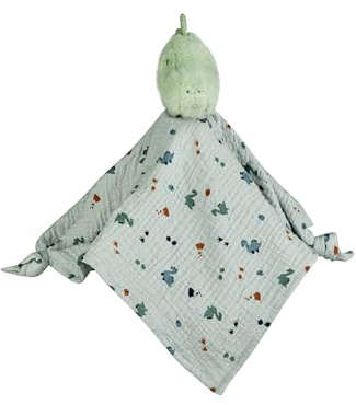 Sterntaler Schmusetuch L Dino Rexi - Baby Kuscheltuch aus weichem Flausch - Baby und Kinder Schnuffeltuch zum Kuscheln und Greifen - Kuscheltier zum Spielen und Entdecken, graublau