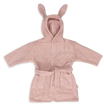 Jollein Baby Frottee Mit Kapuze mit Ohren Bademantel Kinder, Wild Rose, 3-4 Jahre
