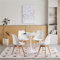 DEYARNA HOME Esszimmergruppe 5-teilig Essgruppe, Küchentisch-Set, Esstisch mit 4 Esszimmerstühle Set für Esszimmer Küche Wohnzimmer, Tischgröße: 80 * 80 * 75cm (Weiß)