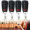 4 pièces Telecommande Universelle Portail 433 Mhz, Duplicateur Porte de Garage Telecommande à 4 Boutons, Portée 10m, Compatible avec Multiples Dispositifs