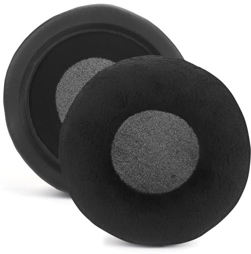 Velours-Ohrpolster, 100 mm, Universal-Ersatz-Ohrpolster, passend für viele große Kopfhörer, runde Memory-Schaum-Ohrpolster, kompatibel mit Beyerdynamic, Sennheiser, AKG, ATH, Sony und mehr