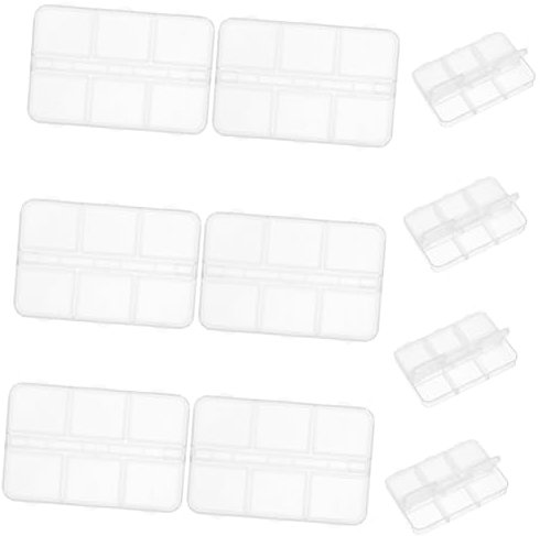 Lurrose 10pcs Nail Charm Organizer Multi-grid Compartments for Easy Storage of Nail Art Supplies Bead Storage Box for Keeping Your Craft Area Tidy