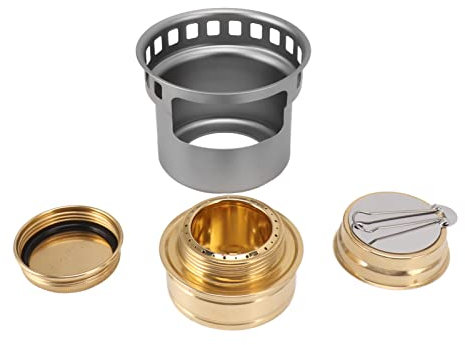 ZAICOLER Portable Alcohol Stove, Trangia Alcohol Burner with Extended Handle for Camping Picnic (Grey)