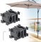 efuturetime 2 x Supporto per Ombrellone da Balcone, Ombrellone da Fissare Regolabile per Ombrellone Ø22-38 mm, Clip per Ombrellone per Balaustra Quadrata 25-60 mm o Rotonda Ø25-40 mm, Grigio