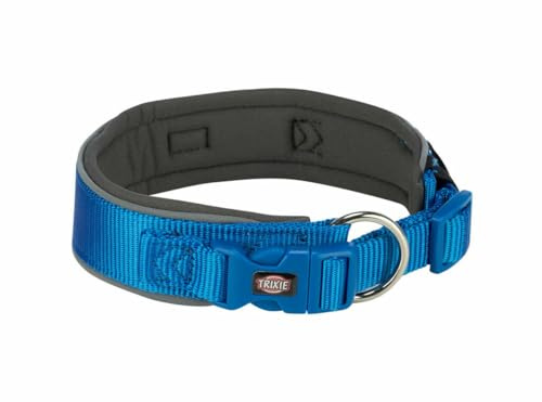 Dog Collar Trixie Premium Graphite Cobalt Blue S/M 33-42 cm - Brand: Trixie - EAN: 4053032658783