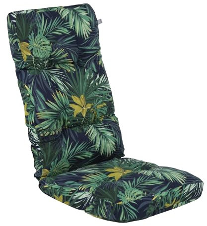 PATIO Hochlehner Auflage Cordoba 124 x 48 cm Sitzauflage gesteppt Taschen zur Befestigung für Gestell bis 45 cm breit mit Ø 18 mm Rohrdicke