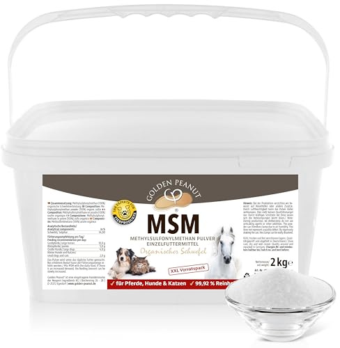 GOLDEN PEANUT MSM Pulver für Tiere organischer Schwefel ohne Zusätze 2kg