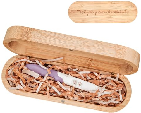 Box für Schwangerschaftstests, Box für Schwangerschaftstests, Aufbewahrungsbox für Erinnerungen aus Holz für Schwangerschaftstests, organisierte Hülle für Schwangerschaftssouvenir