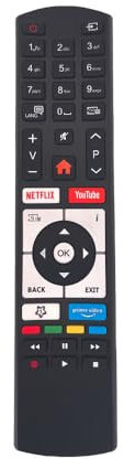 IOIQQ Télécommande pour TV Qilive Q55181.Q55-182.Q40-822.Q43-371-2.Q43-372 EDENWOOD ED4903UHD.ED5503UHD FINLUX 32FTV660BK.FIN32FTV660BK
