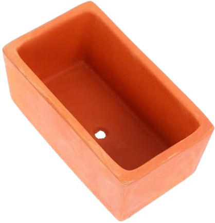 iplusmile Maceta Rectangular De Terracota Pequeña con Drenaje para Plantas De Interior Y Decoración De Ventanas para Jardines DIY Y Bonsáis