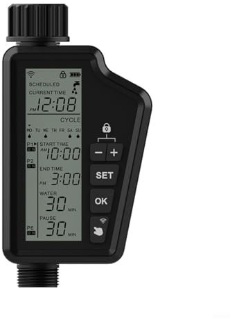 Smart WiFi, controllo irrigazione da giardino, timer con controllo app, IP65, impermeabile, sistema di irrigazione automatico compatibile con Alexa