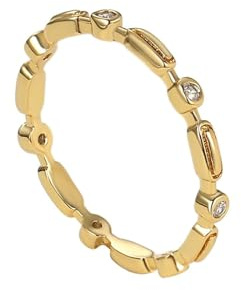 Damenring für mittelfinger, Ring Zeigefinger Damen Gold Geometrisch mit Rundschliff Moissanit 14K Gelbgold Größe 47 (15.0)