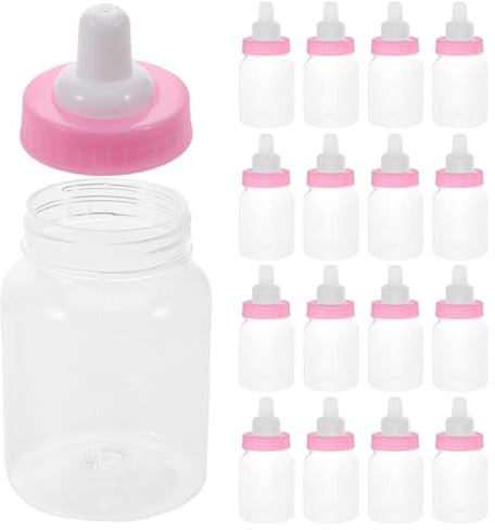Ciieeo 48stücke Süßigkeitenboxen in Fläschchenform Durchsichtige Kunststoffbehälter für Babypartys Gastgeschenkboxen als Partydekoration und Aufbewahrung für Kleine Süßigkeiten