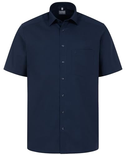 Marvelis Herren Businesshemd Kurzarm Non-Iron Comfort Fit,Chambray,New Kent